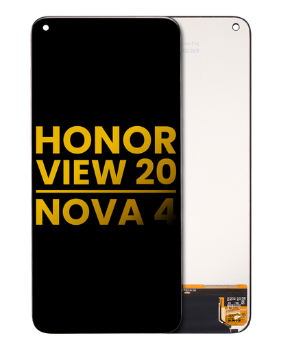 [107082121501] Bloc écran LCD sans châssis compatible HONOR View 20 - HUAWEI Nova 4 - Reconditionné - Noir
