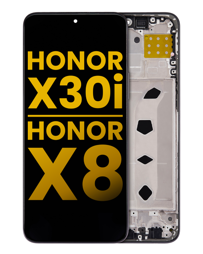 Bloc écran LCD avec châssis pour Honor X30i - Honor X8 - Reconditionné - Noir