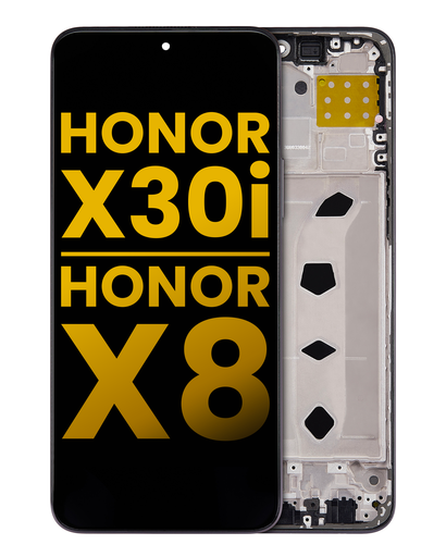 [107082134802] Bloc écran LCD avec châssis compatible Honor X30i - Honor X8 - Reconditionné - Noir