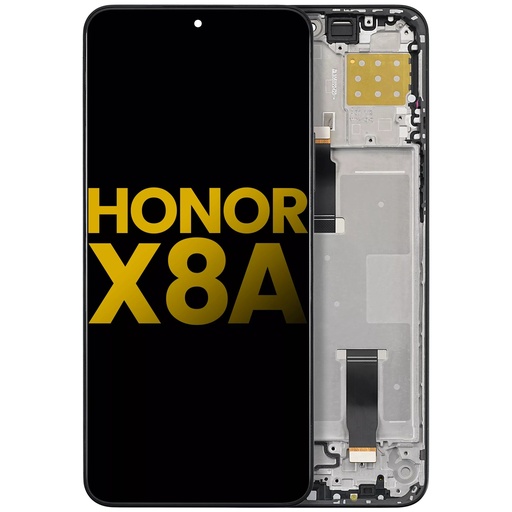[107082134811] Bloc écran LCD avec châssis compatible Honor X8Aa - X50i - 90 Lite - Reconditionné - Noir Minuit
