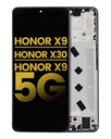 Bloc écran LCD avec châssis pour Honor X9 - Honor X30 - Honor X9 5G - Reconditionné - Noir Minuit