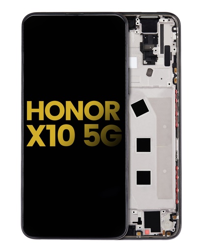 [107082135001] Bloc écran LCD avec châssis compatible Honor X10 5G - Reconditionné - Noir