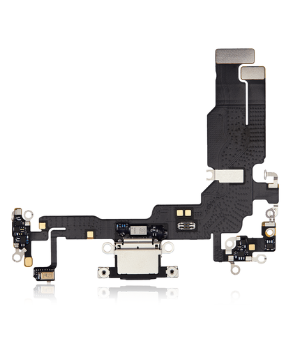 Connecteur de charge avec nappe pour iPhone 15 - Premium - Noir