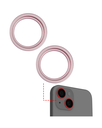 Support lentille caméra arrière - 2 pièces - pour iPhone 15 - 15 Plus - Aftermarket Plus - Rose