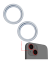 Anneau de protection de lentille caméra arrière compatible iPhone 15 - 15 Plus - Aftermarket Plus - Bleu