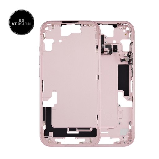 Châssis intermédiaire avec boutons Power et volume original pour iPhone 15 - Version US - Grade A - Rose - original occasion