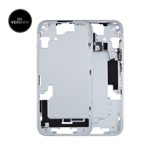 Châssis intermédiaire avec boutons Power et volume original pour iPhone 15 - Version US - Grade A - Bleu - original occasion