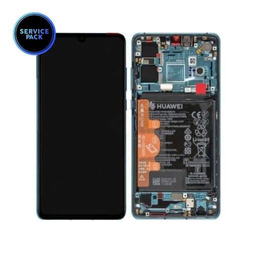 [02352NLN] Bloc écran OLED pour HUAWEI P30 - SERVICE PACK - Bleu