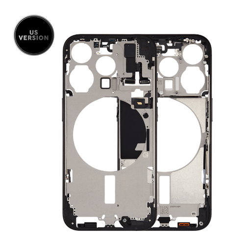 Châssis intermédiaire avec boutons Power et Volume original pour iPhone 15 Pro - Grade A - Version US - Noir Titane - original occasion