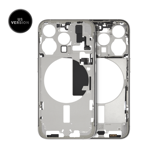 Châssis intermédiaire avec boutons Power et Volume original pour iPhone 15 Pro - Grade A - Version US - Blanc Titane - original occasion