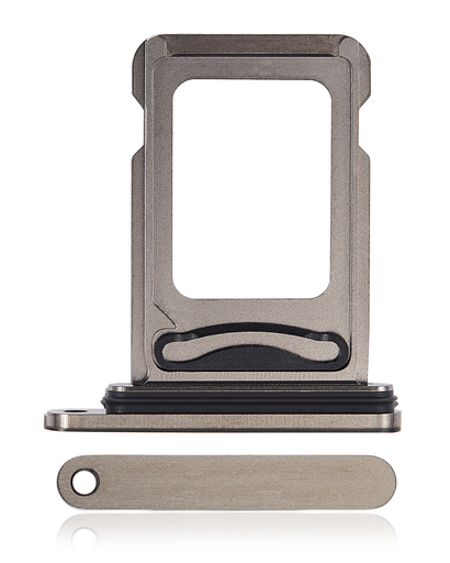 Tiroir Double SIM pour iPhone 15 Pro - 15 Pro Max - Noir Titane