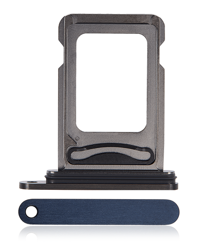 Tiroir Double SIM pour iPhone 15 Pro - 15 Pro Max - Bleu Titane
