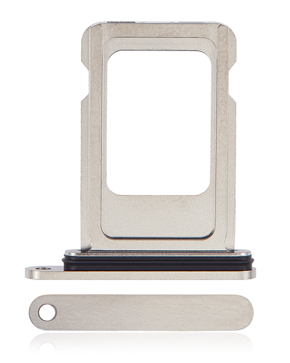 Tiroir Double SIM pour iPhone 15 Pro - 15 Pro Max - Blanc Titane