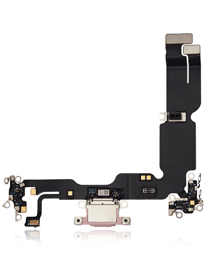 Connecteur de charge avec nappe pour iPhone 15 Plus - Premium - Rose