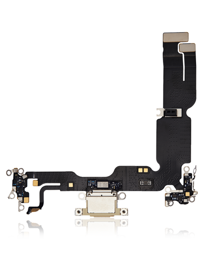 Connecteur de charge avec nappe pour iPhone 15 Plus - Premium - Jaune
