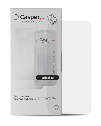 Lot de 10 verres trempés Clair pour iPhone 15 Pro - Casper Pro
