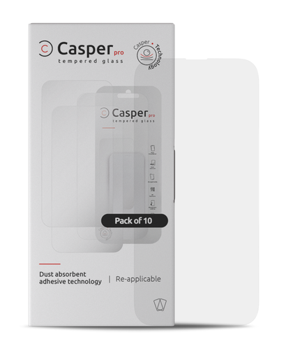 [107082117570] Pack de 10 Verres trempés Clair compatibles iPhone 15 Pro - Apple - Casper Pro