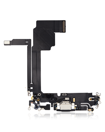 Connecteur de charge avec nappe pour iPhone 15 Pro Max - Premium - Noir Titane