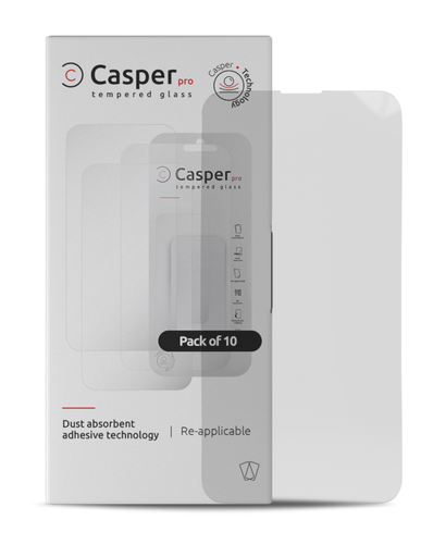 [107082117572] Pack de 10 verres trempés Clairs compatible iPhone 15 Plus - Apple - Casper Pro