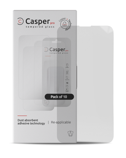 Lot de 10 Verres trempés Clair pour iPhone 15 et iPhone 16 - Casper Pro