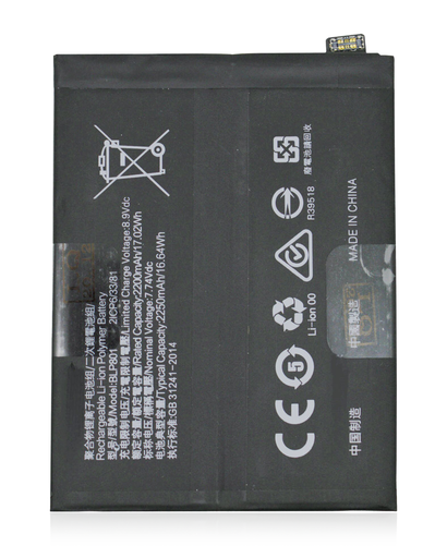 [107082076327] Batterie compatible OnePlus 9R - 8T - BLP801