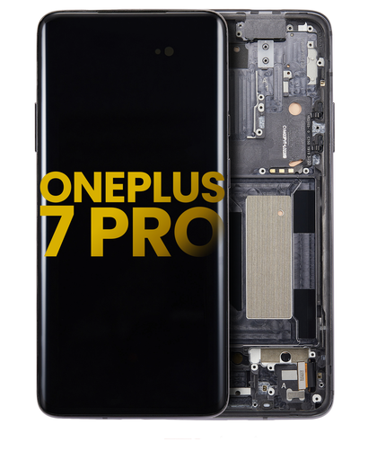 Bloc écran OLED avec châssis pour OnePlus 7 Pro - Reconditionné - Mirror Gray
