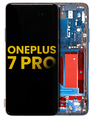 Bloc écran OLED avec châssis compatible OnePlus 7 Pro - 7T Pro - Reconditionné - Bleu Nébuleux