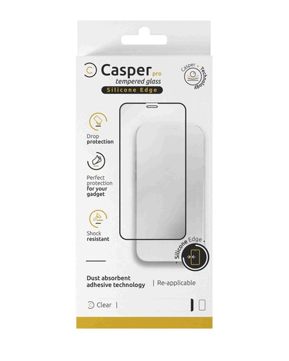 [107082117579] Verre trempé Clair compatible iPhone 15 Pro Max - Apple - Casper Pro Silicone