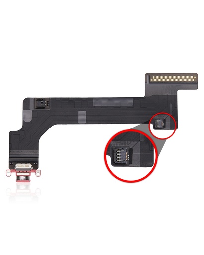 Connecteur de charge avec nappe pour iPad 10 2022 - Version 4G - Premium - Rose