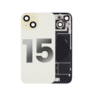 Vitre arrière ORIGINALE pour iPhone 15 - Avec plaque en métal - NFC - MagSafe - Nappe Flash - Grade A - Jaune - original occasion