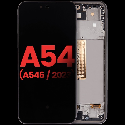 [107082139504] Bloc écran OLED avec châssis compatible Samsung Galaxy A54 5G A546 2023 - Version internationale et US - Aftermarket Plus - Graphite