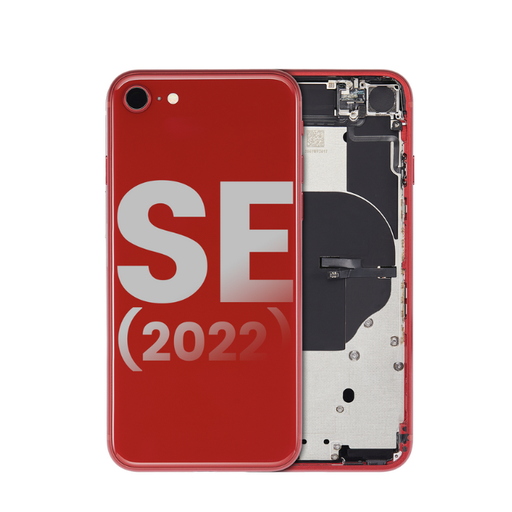 Châssis avec nappes pour IPhone SE 2022 - Grade A - avec logo - Rouge - original occasion