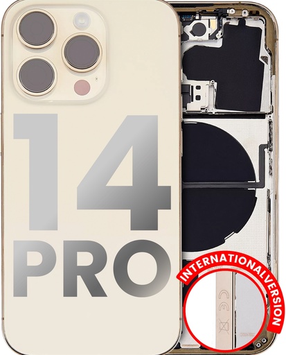 Chassis arrière avec petit composant pré installé pour iPhone 14 Pro - Version Internationale - Grade A - Or - original occasion