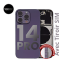 Chassis arrière avec petit composant pré installé pour iPhone 14 Pro - Version Internationale - Grade A - Violet - original occasion