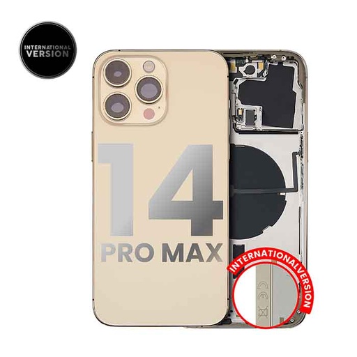 Châssis arrière avec petit composant pré installé pour iPhone 14 Pro Max - Grade A - avec logo - Version Internationale - Or - original occasion