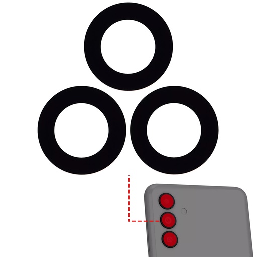 Lot de 10 lentilles caméra arrière - verre seul avec adhésif pour SAMSUNG A04S A047 2022